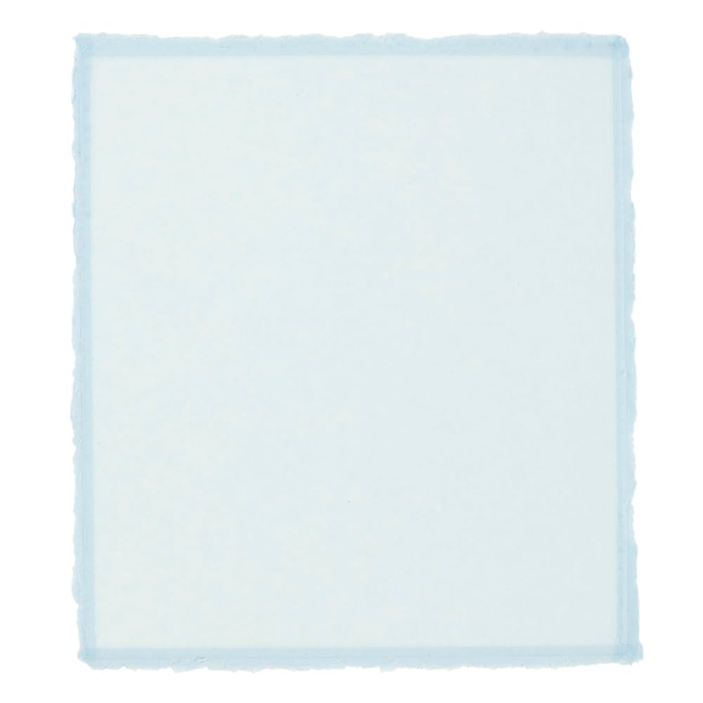 Amazon | 和紙ミニ色紙 10枚セット｜両面淡色・耳付き｜ブルー